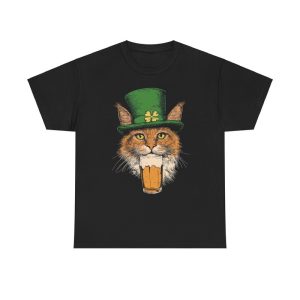 Cat Drink Beer St Patricks T-Shirt